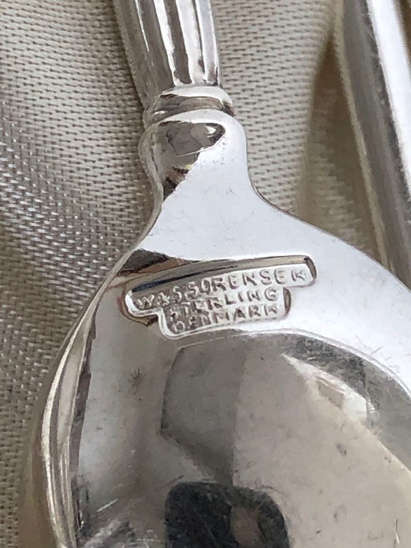 W&S.SORENSEN 純銀　クラウンスプーン6本　スターリングシルバー　銀製