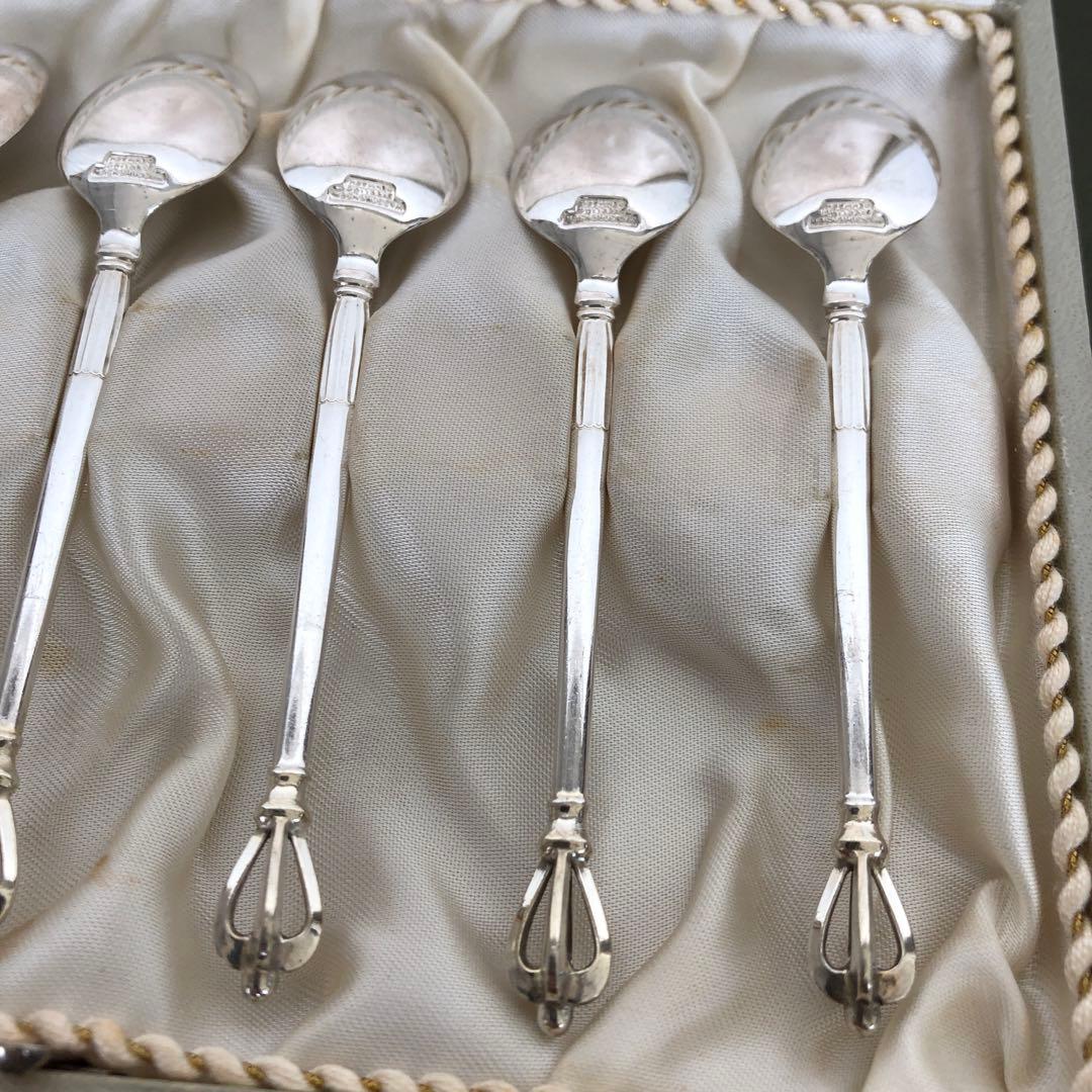 W&S.SORENSEN 純銀　クラウンスプーン6本　スターリングシルバー　銀製