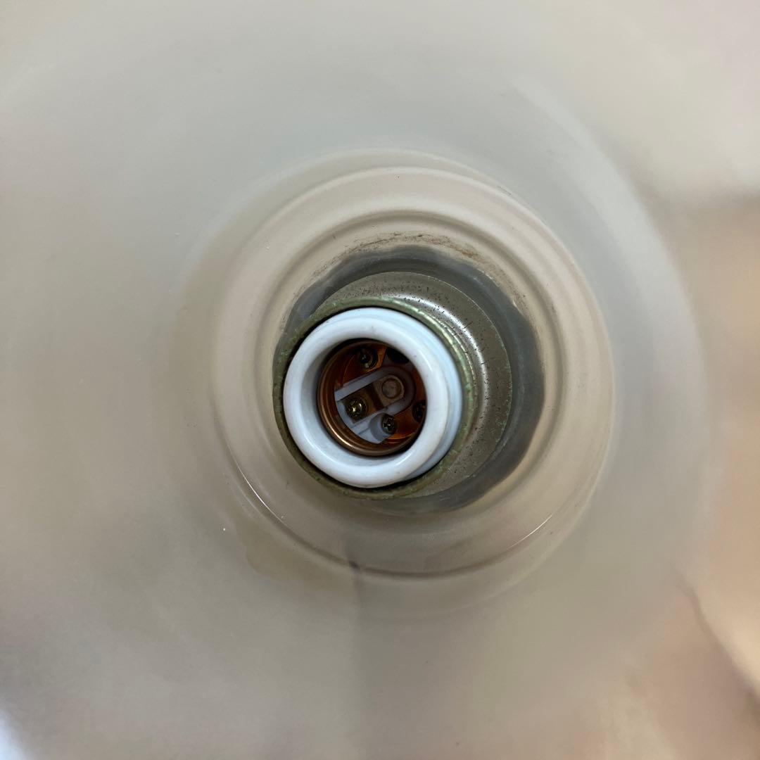 D-2 ⑥ 昭和レトロ フリル型 ガラスシェード ペンダントライト シーリング