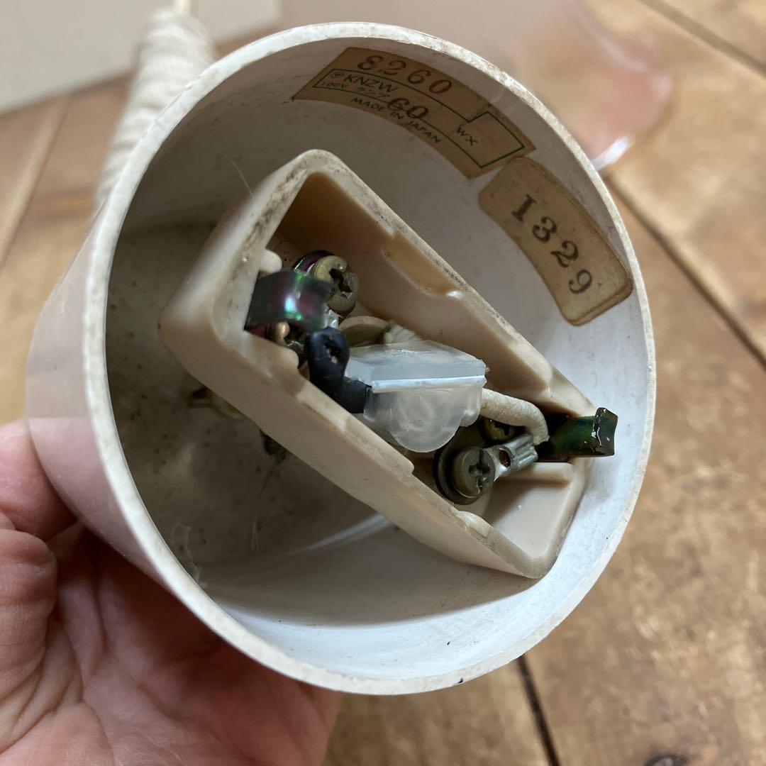 D-2 ⑥ 昭和レトロ フリル型 ガラスシェード ペンダントライト シーリング