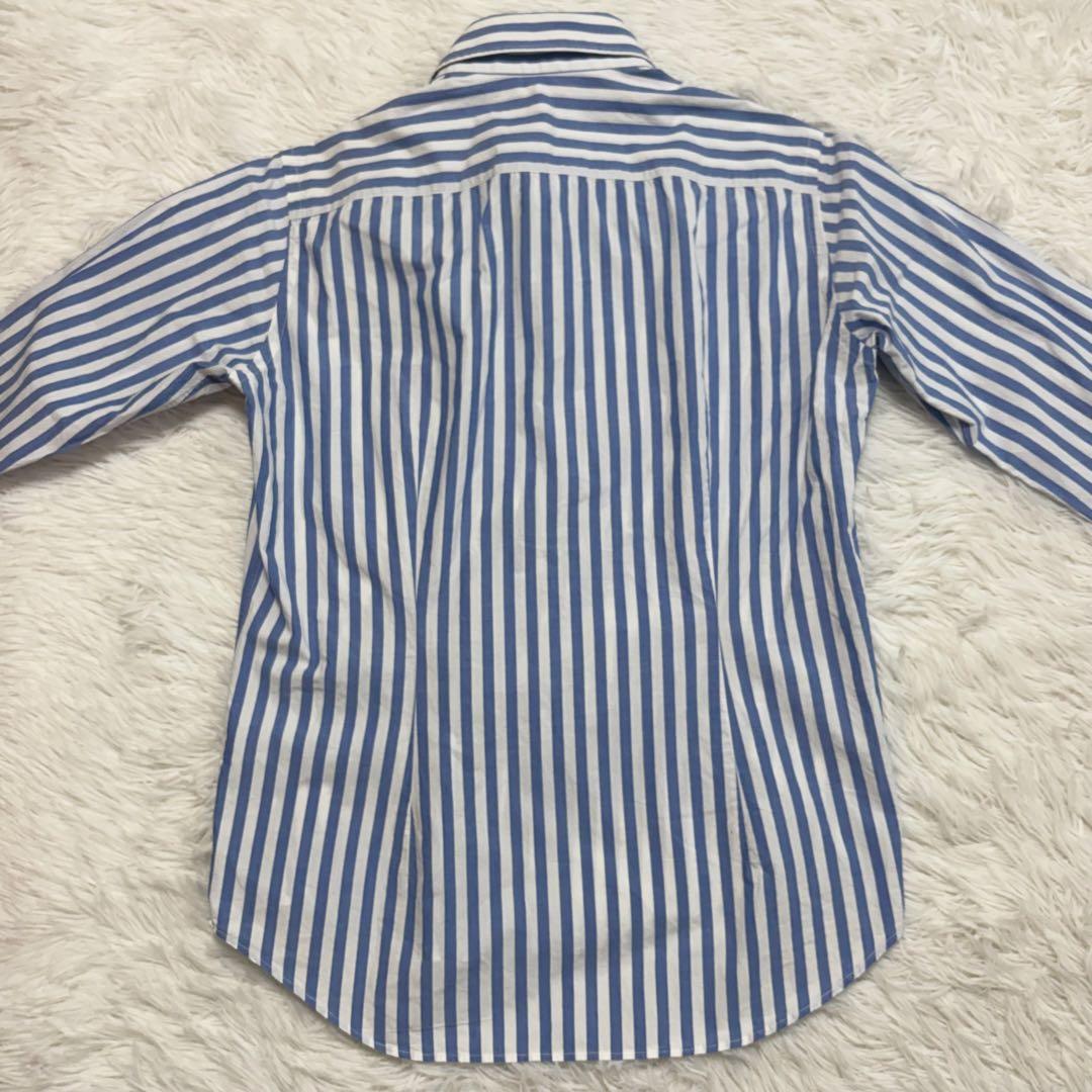 45R 長袖ストライプシャツ　綿　コットン　サイズ3 レディース