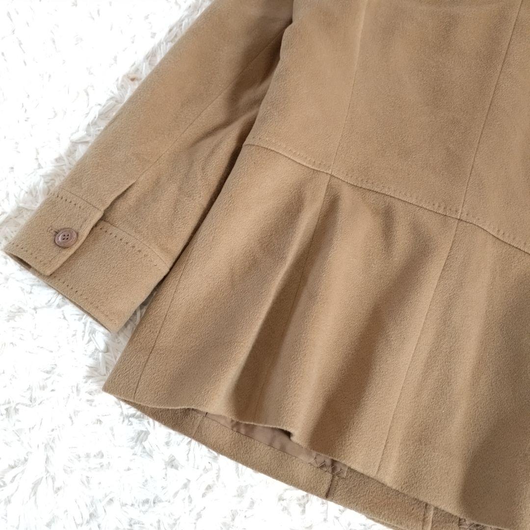 i176　レリアン【9】カシミヤ100%コート/茶系/日本製