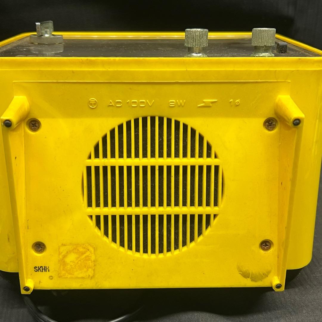 〇Kc左1032 昭和レトロ セイコー ラジオ付 パタパタ時計 イエロー