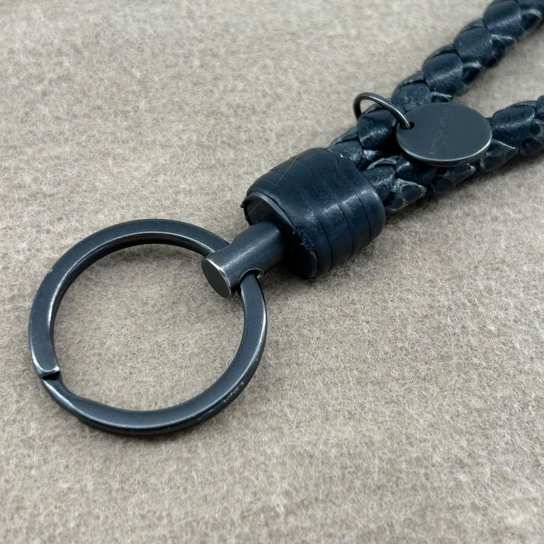 ✨希少✨ボッテガヴェネタ　キーリング　イントレチャート　パイソン　ブラック