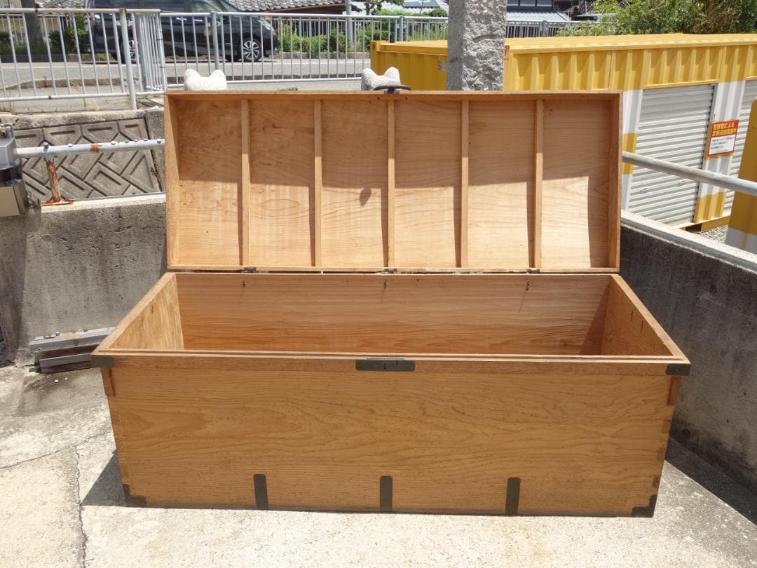 【中古】K▼長持 ながもち 古民具 箪笥 木箱 収納箱 (38642)