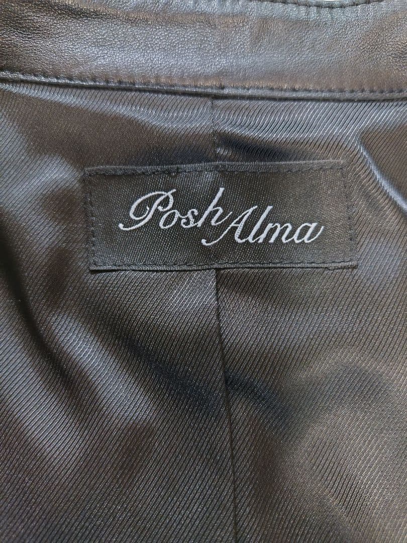 Posh Alma　ポッシュアロマ　ラムレザーライダースジャケット