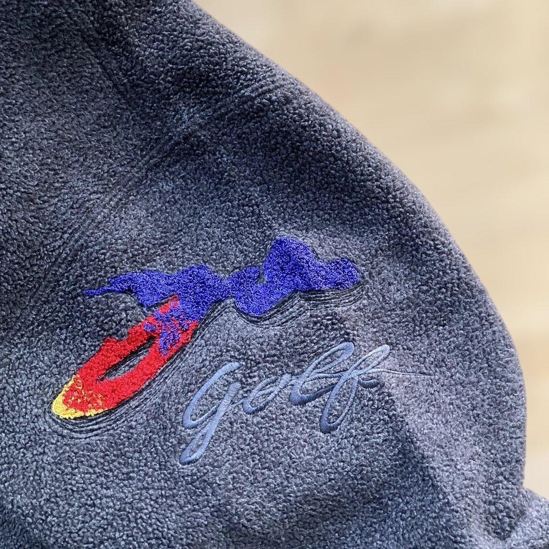 VINTAGE Kenzo GOLF カラフル刺繍ロゴ フリーススウェット　XL