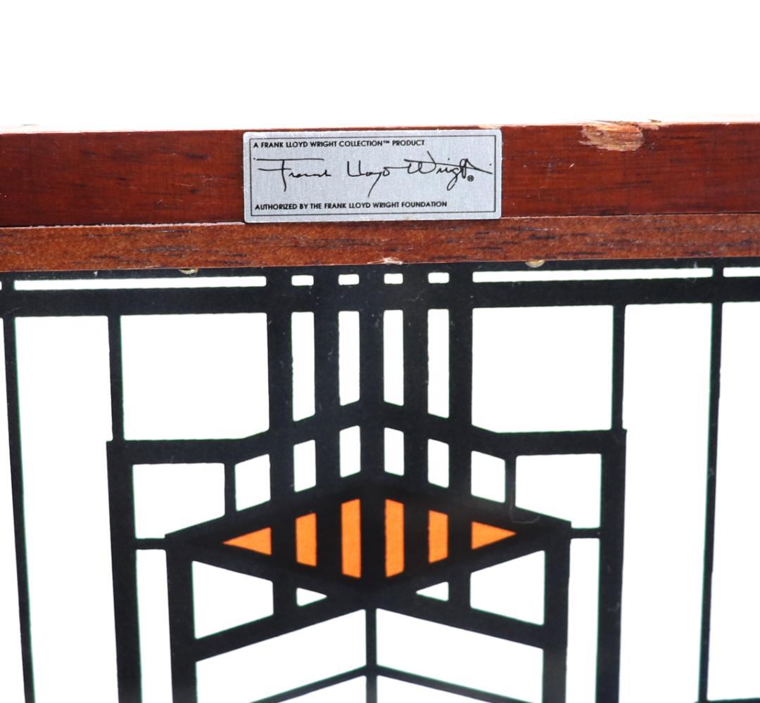 フランクロイドライト財団ヴィンテージステンドグラス縦長ロビーハウス木製フレーム