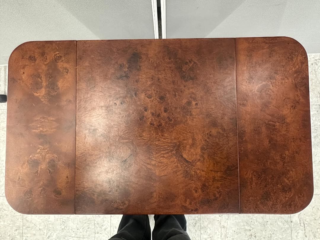 BOMBAY　バタフライサイドテーブル　アンティーク調　ドロップリーフ　ブラウン