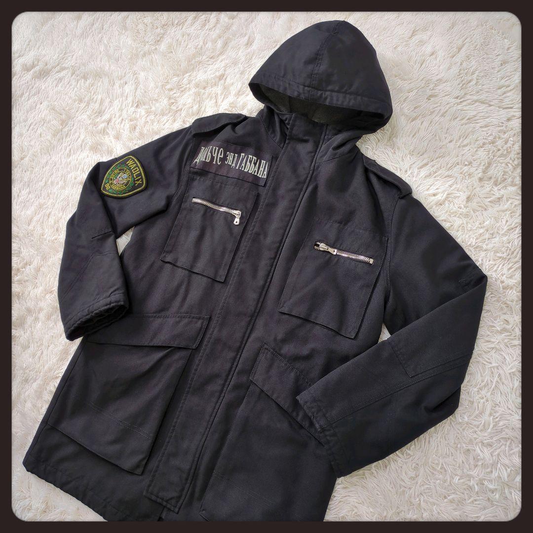 【入手困難・美品】ドルチェ&ガッバーナ☆モッズコート ジャケット フーデッド 黒