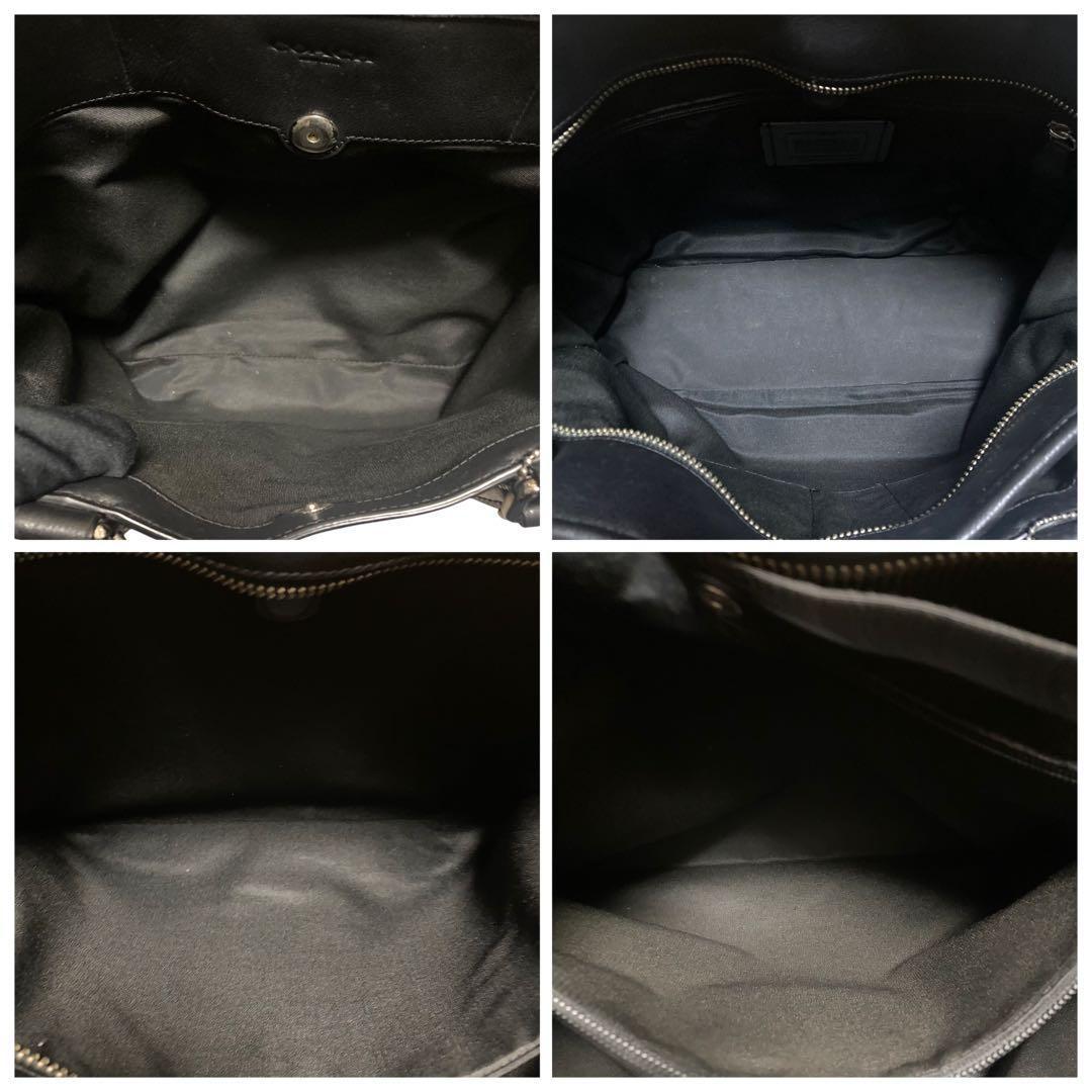 美品　コーチ　ビジネスバッグ　2way　メトロポリタン　A4収納可　レザー　黒