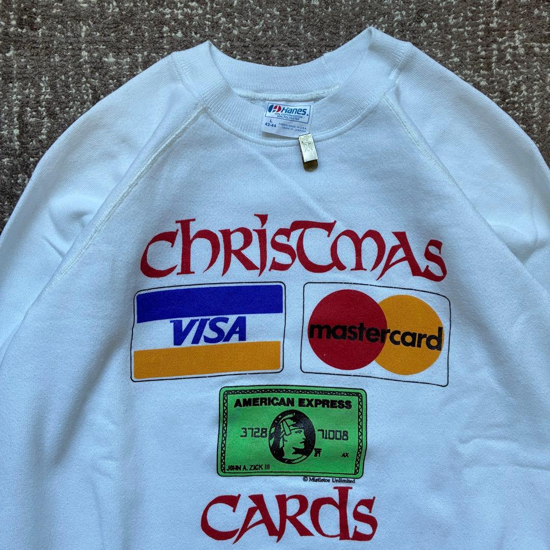 ヘインズ　hanes スウェット 企業モノ　クレジットカード 90-00s