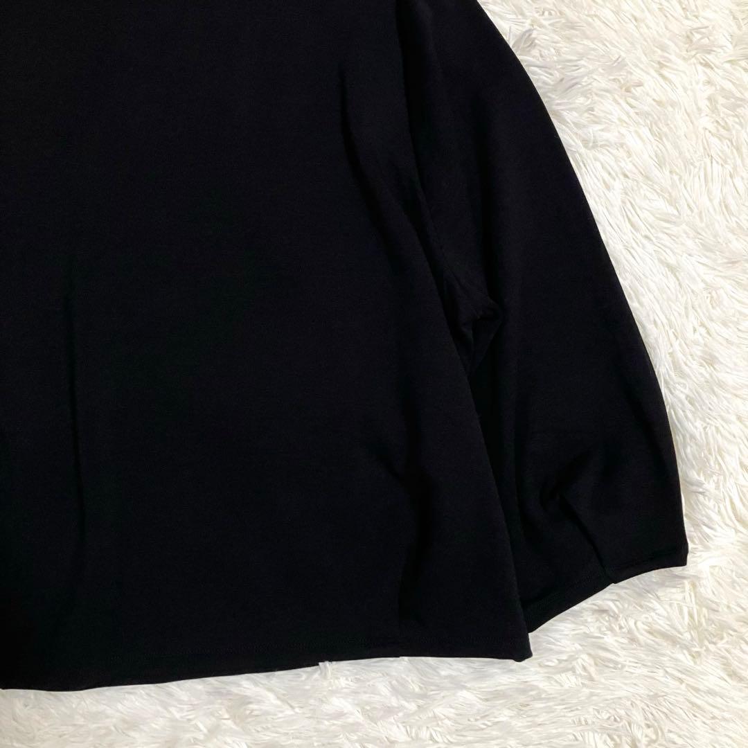 未使用タグ付 セオリー 23AW スウェットドロースリング ダンボールニット 黒