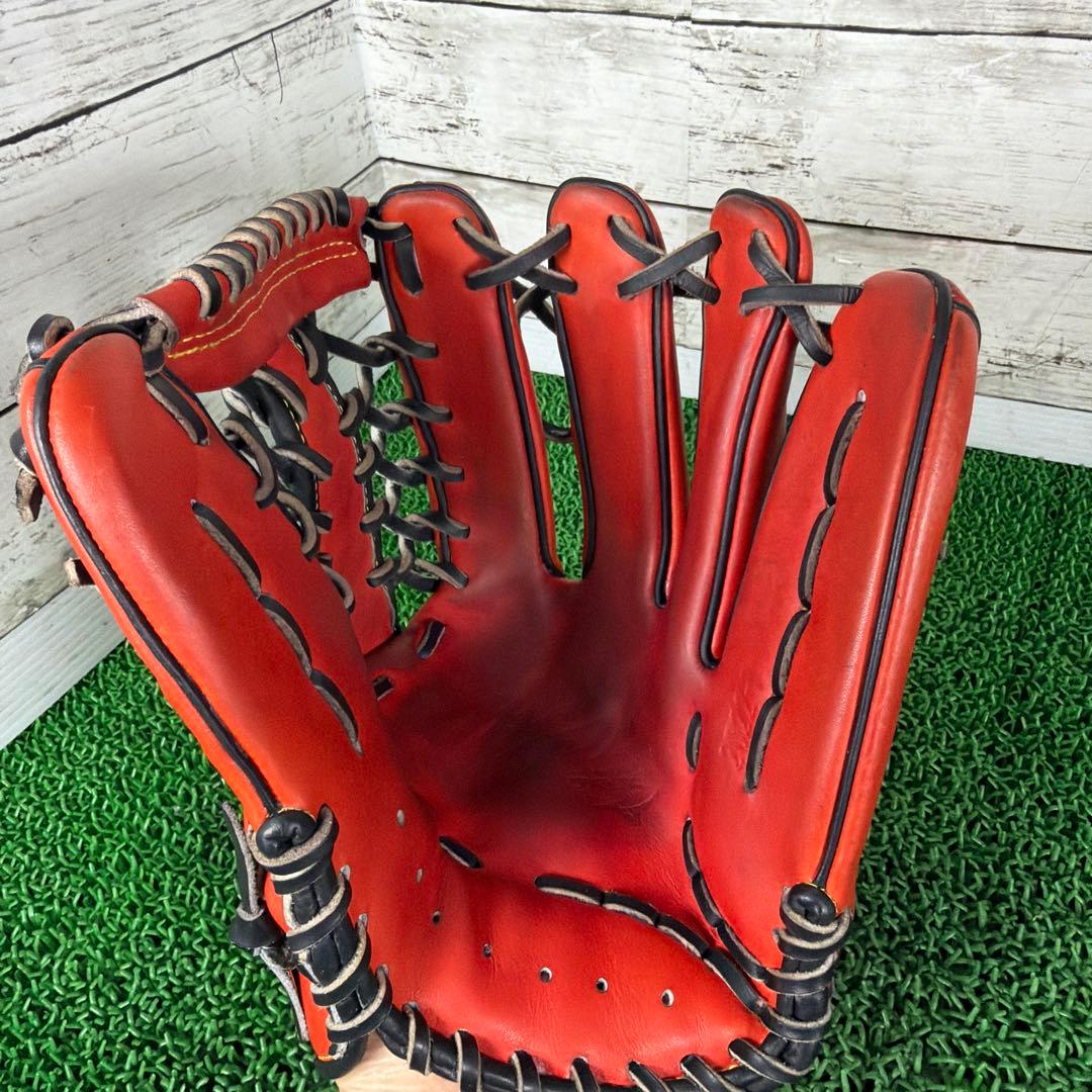 ヒデ 【湯もみ済み】ミズノプロオーダー　軟式外野 専用ケース付き