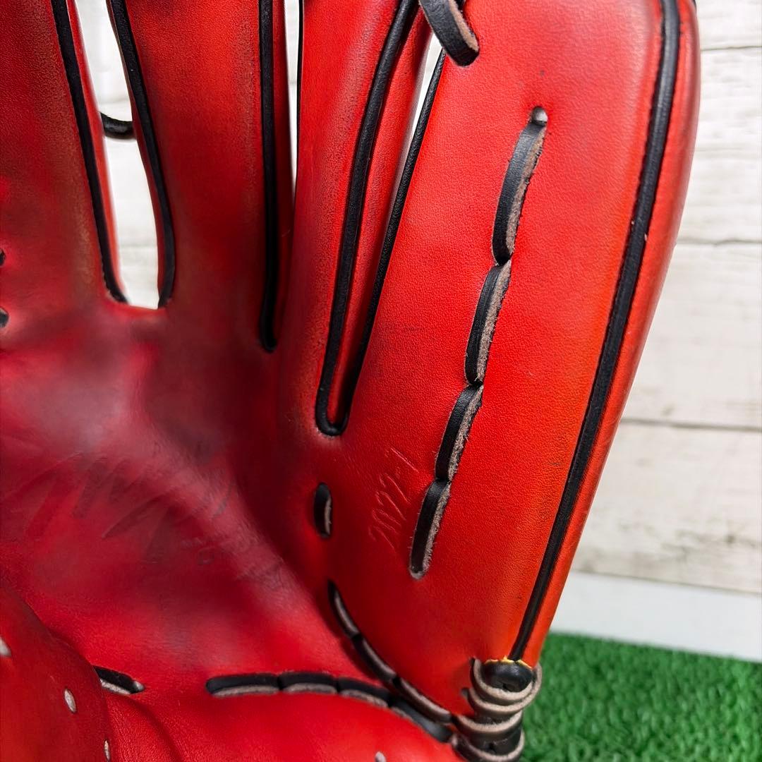 ヒデ 【湯もみ済み】ミズノプロオーダー　軟式外野 専用ケース付き