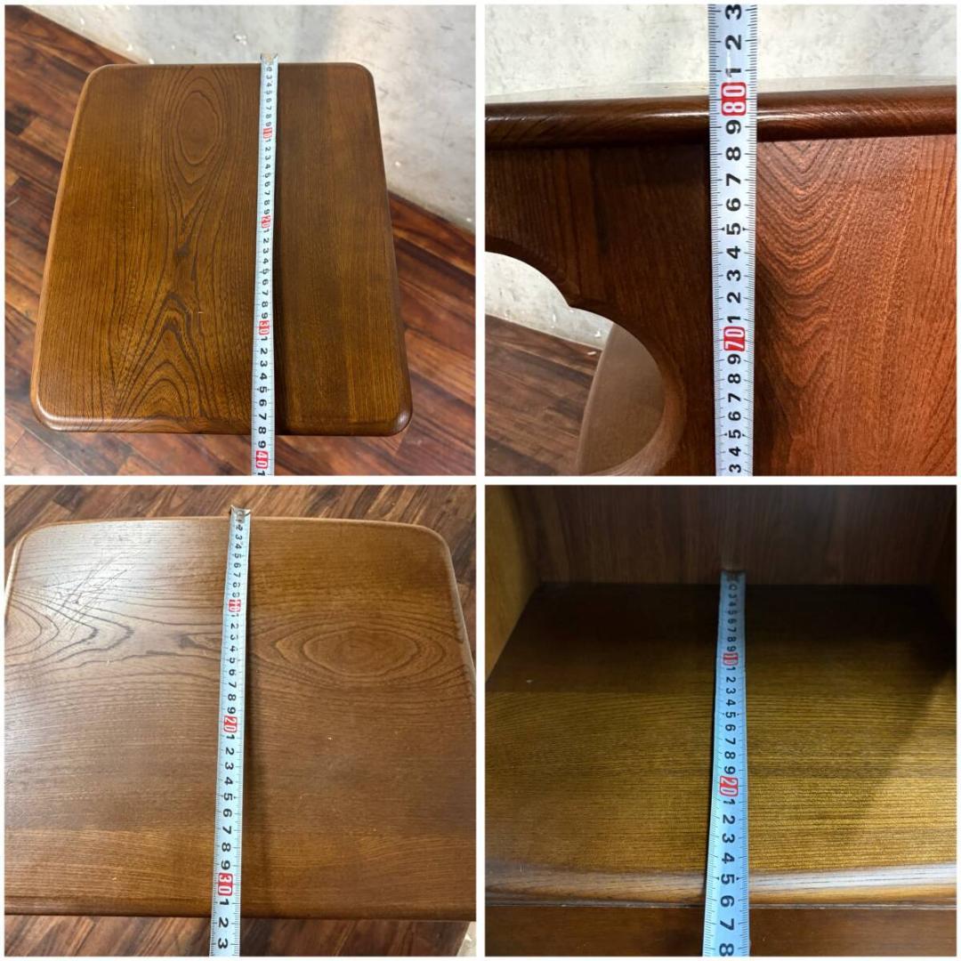 カリモク 電話台 飾り台 キャビネット 収納 ラック 木製 中古 家具