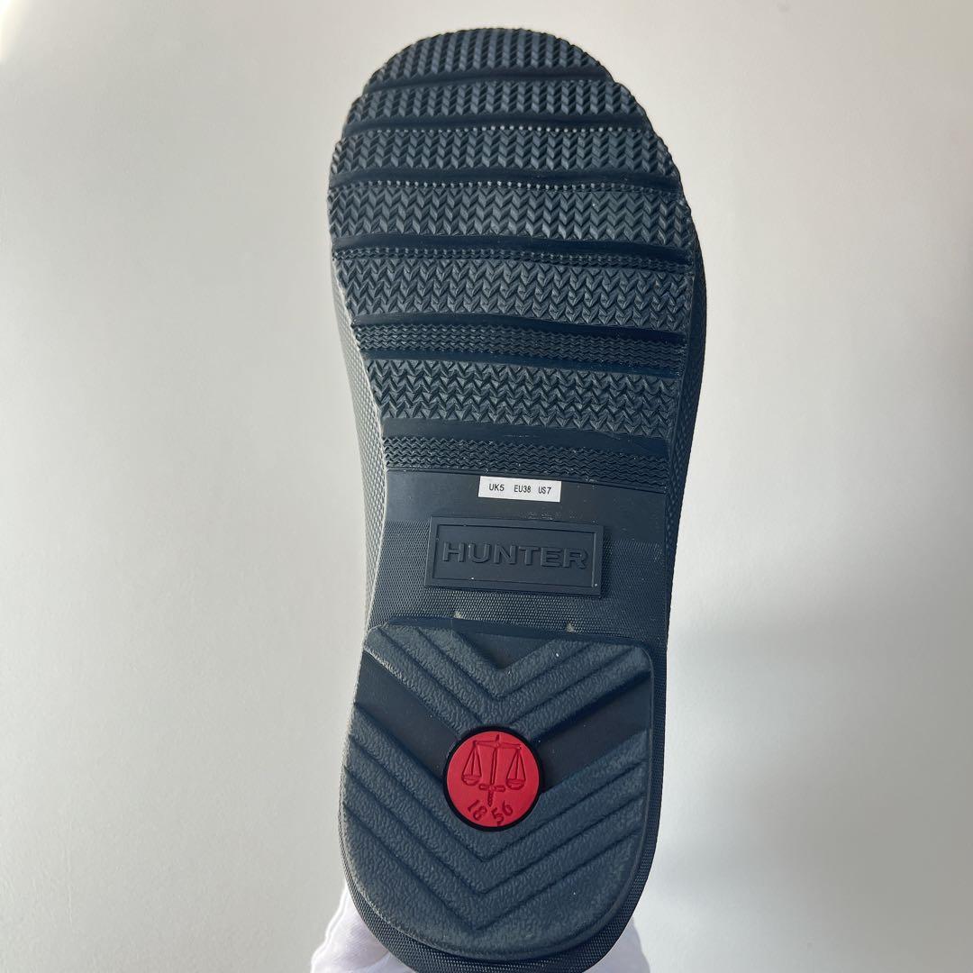未使用級✨ハンター サイドゴア レインシューズ ネイビー　UK5 24