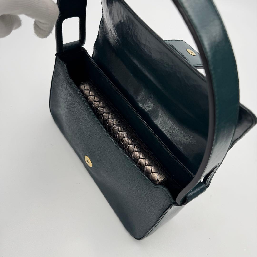 ジバンシー 4Gロゴ レザー ハンドバッグ ショルダーバッグ 肩掛け 濃緑