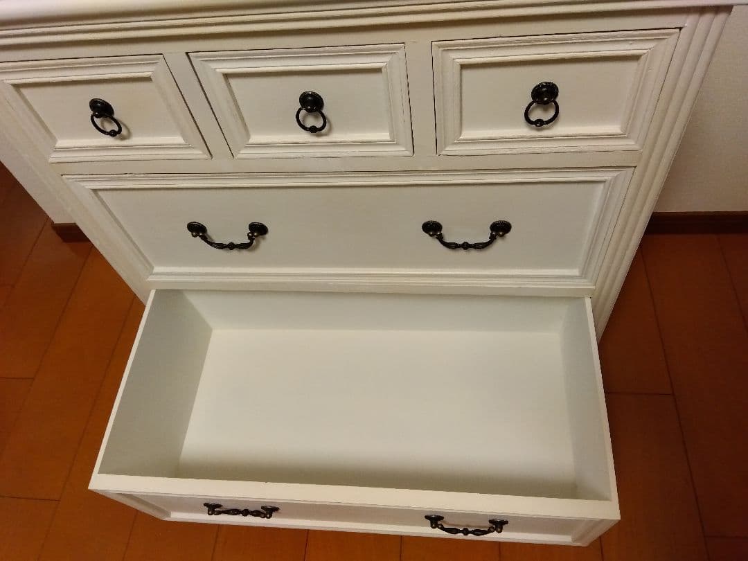 ★フレンチ風★木製チェスト★ドロワー★収納★白色★