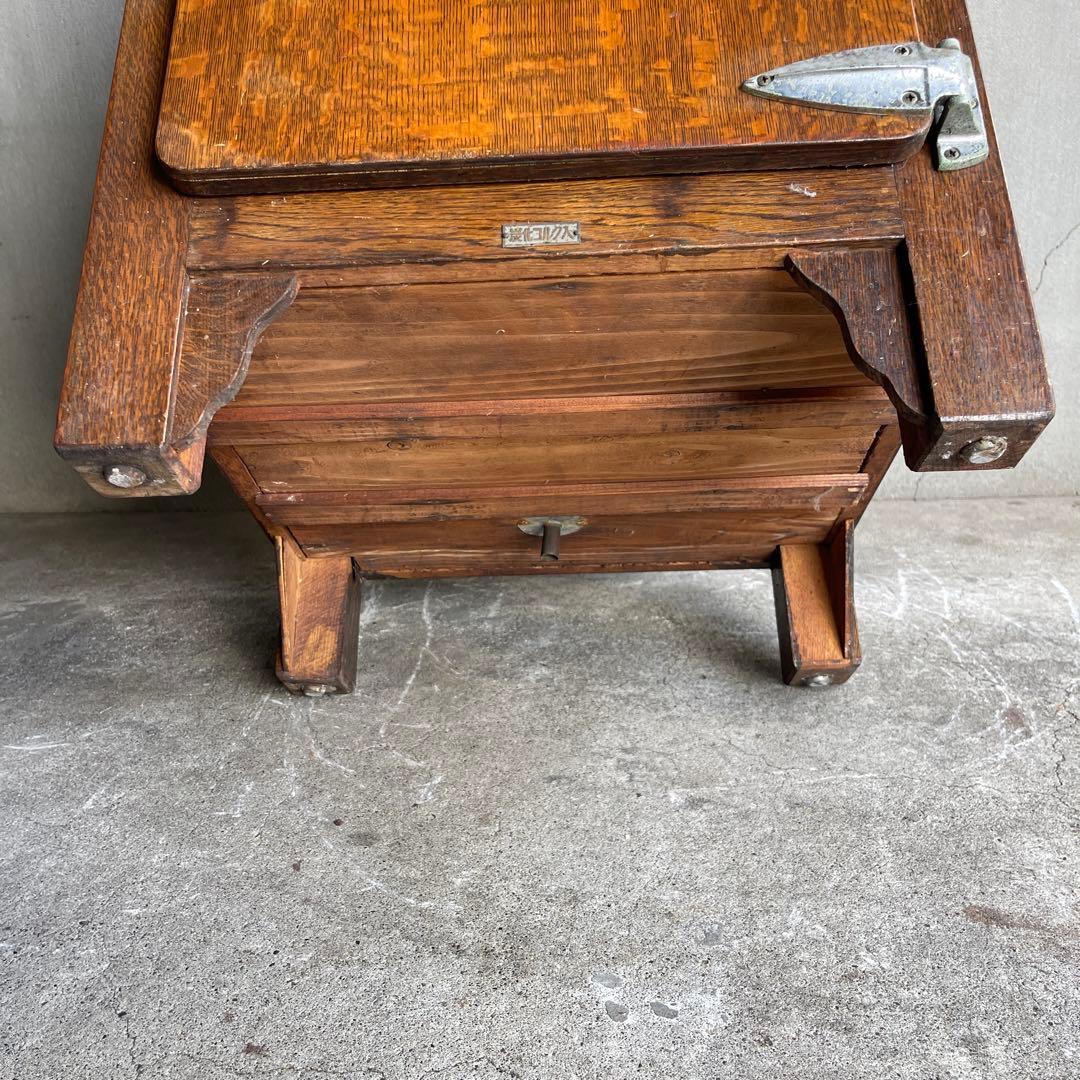 昭和レトロ　木製冷蔵庫　氷冷蔵庫　ビンテージ冷蔵庫