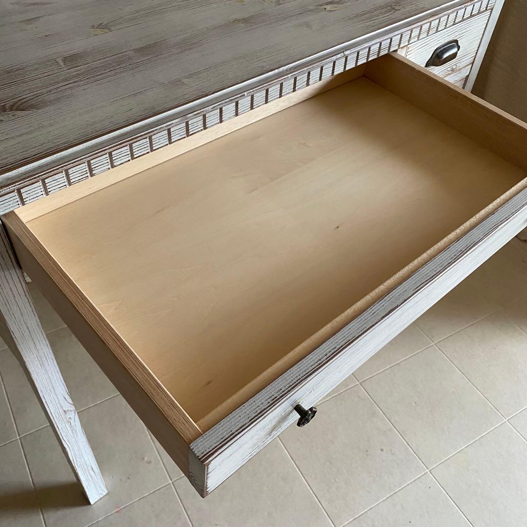 jon living 北欧　シャビーシック　片袖デスク　デスク　机　ドレッサー