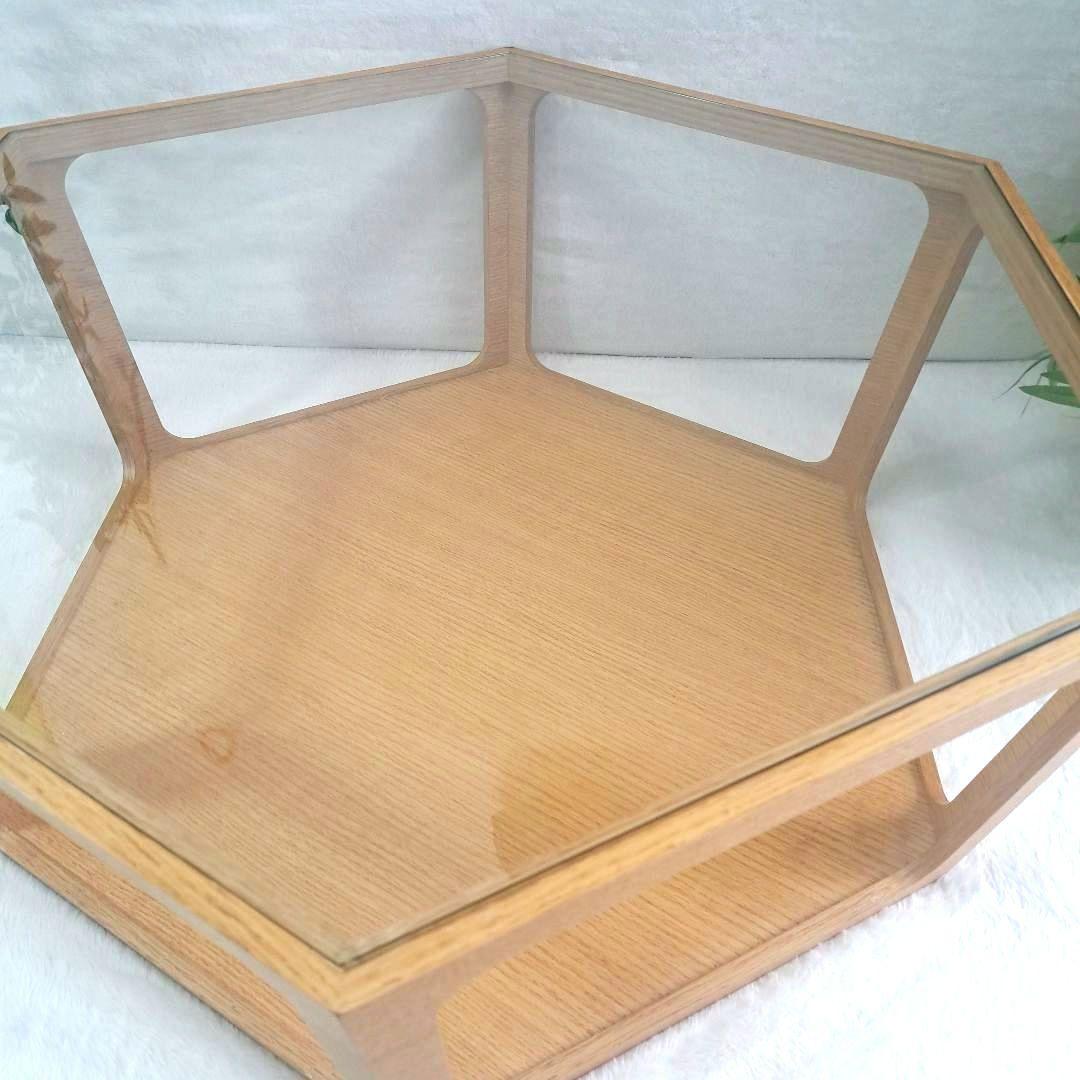 桜屋工業　CHERRY センターテーブル 六角形ガラス