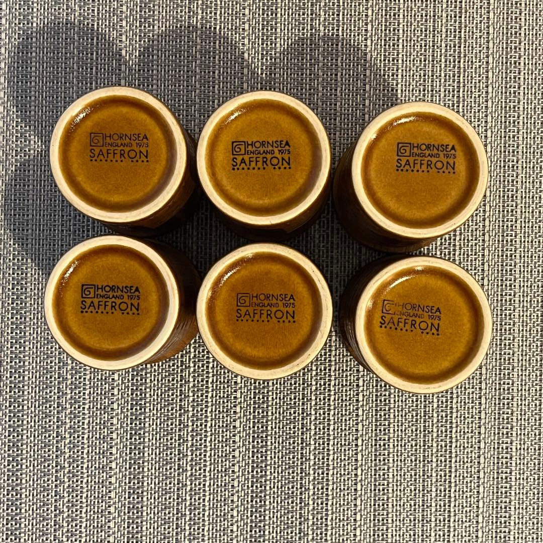 美品 ホーンジー/Hornsea Saffron スパイス容器 6個セット