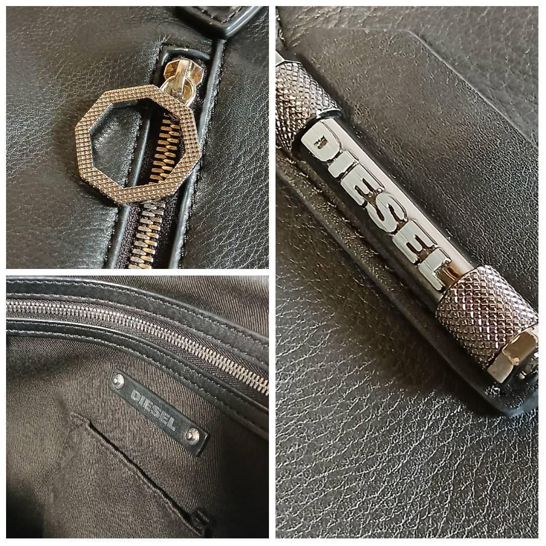 DIESEL ディーゼル　ビジネスバッグ　ブリーフケース　ブラック　本革レザー