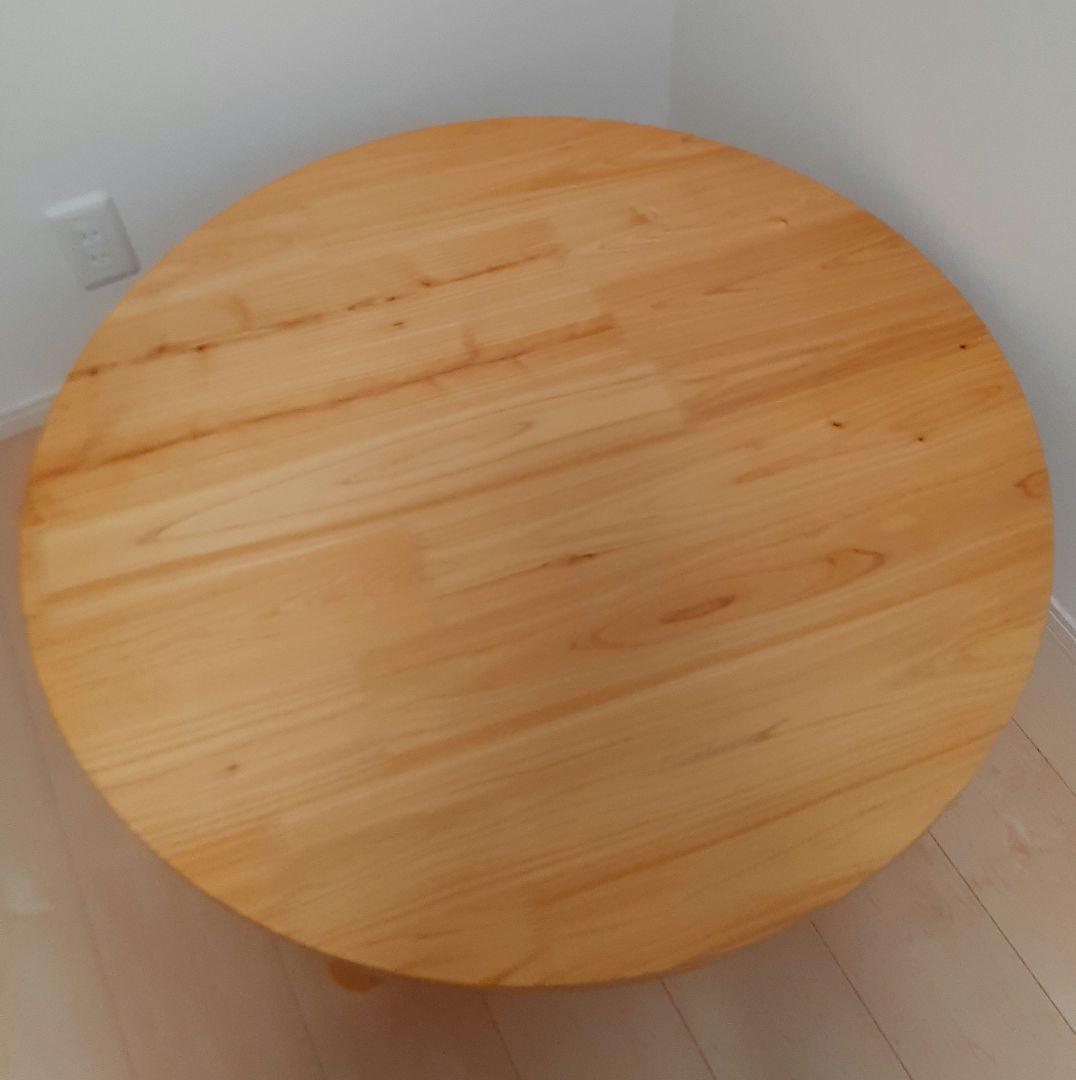 ひのき 円形座卓 ナチュラル