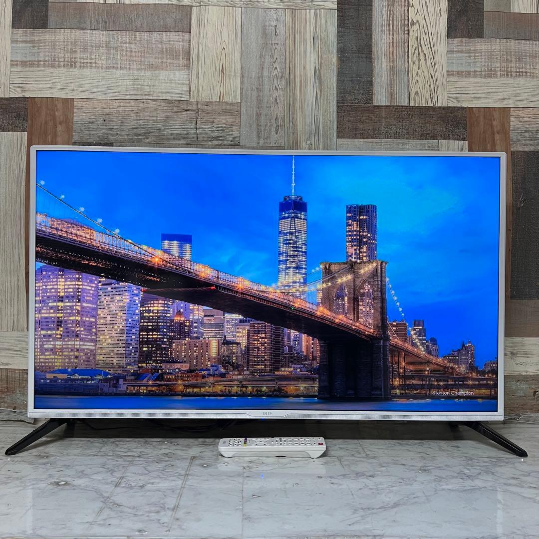 即日受渡❣️全国送料込昨年購入IRIE40V型ホワイト Wチューナー裏番組録画可