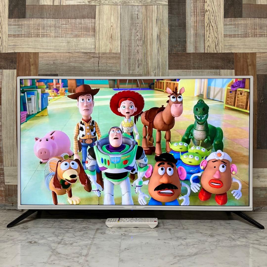 即日受渡❣️全国送料込昨年購入IRIE40V型ホワイト Wチューナー裏番組録画可