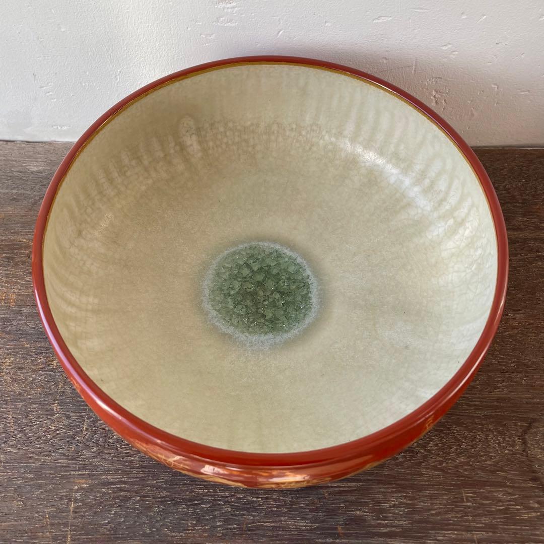 加藤五山　五山造　鉢　真珠釉陶漆　五山窯　瀬戸　共箱付き　26.1.16−2