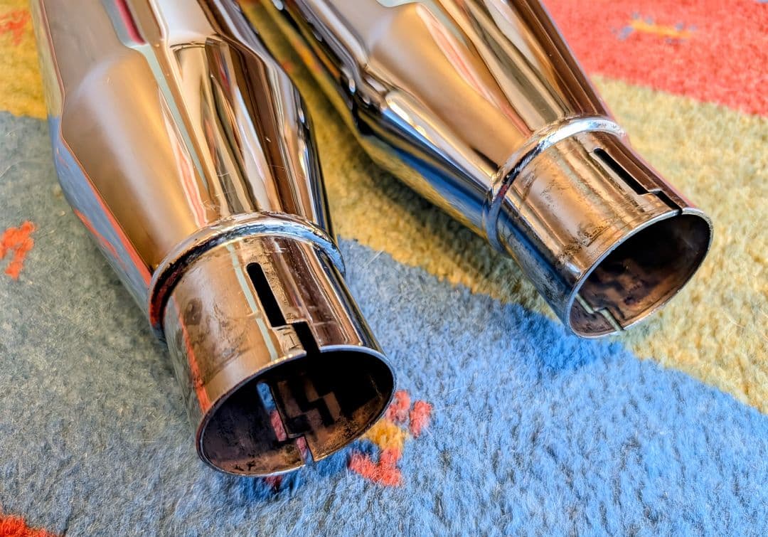 ハーレー 純正 北米マフラー バロニーカット パンチアウト済み スポーツスター