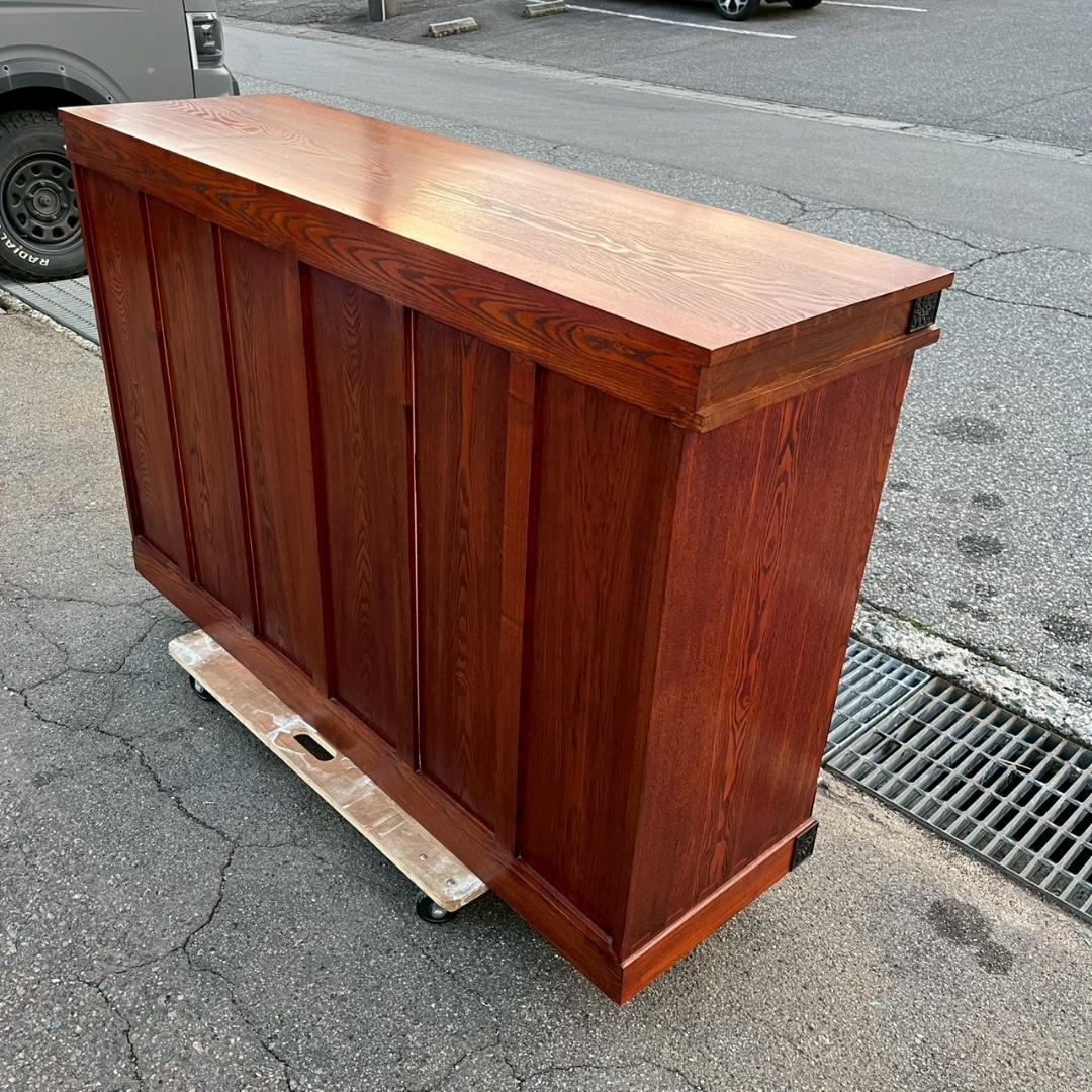 古民家 家具 水屋箪笥 民芸箪笥 木製 収納棚 時代家具 A0850