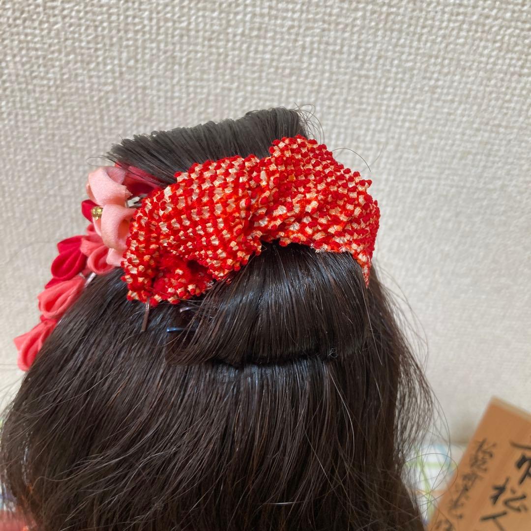 お座り市松人形　東光作　着せ替え可能　縮緬和服　傷なし