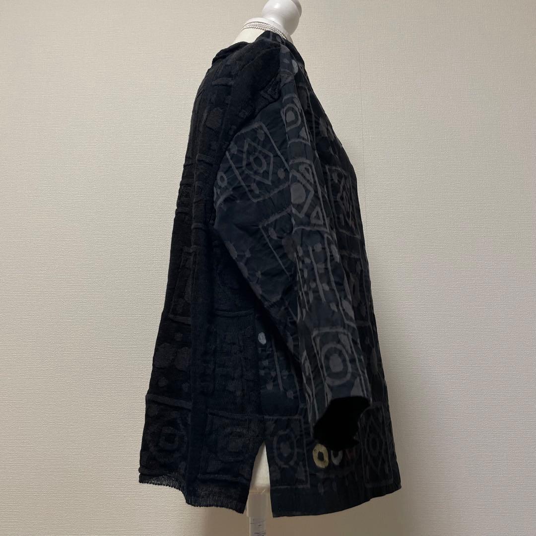 FUGA FUGA　アンティークパレードブラウス　2024年製　異素材切替　黒