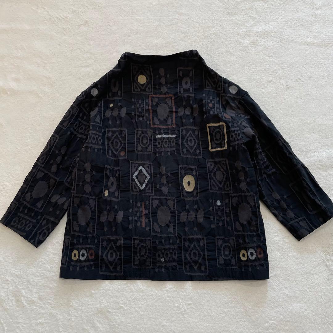 FUGA FUGA　アンティークパレードブラウス　2024年製　異素材切替　黒