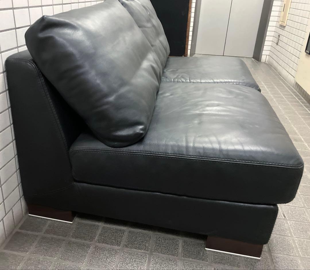 INCANTO DIVANIインカントIDC大塚家具 総革ユニット2人掛けソファ