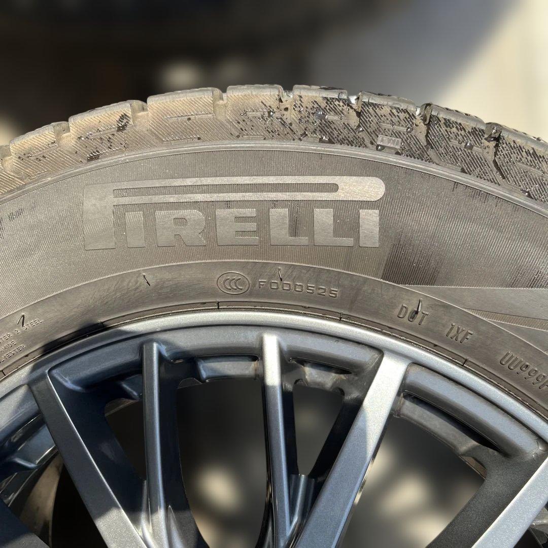 美品ピレリ製195/65r15スタッドレスタイヤをWEDS製アルミホイールに装着