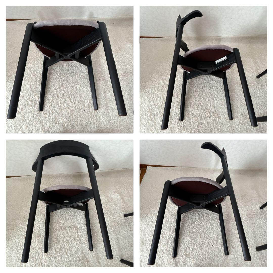 2脚セット】イバタインテリア アーム チェア 肘掛け ルンバ 通せる 浮かせる