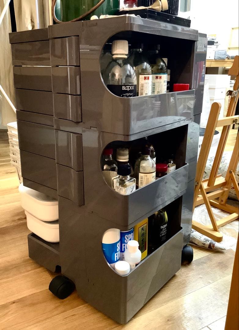 ボビーワゴン 3段5トレー トルネードグレー