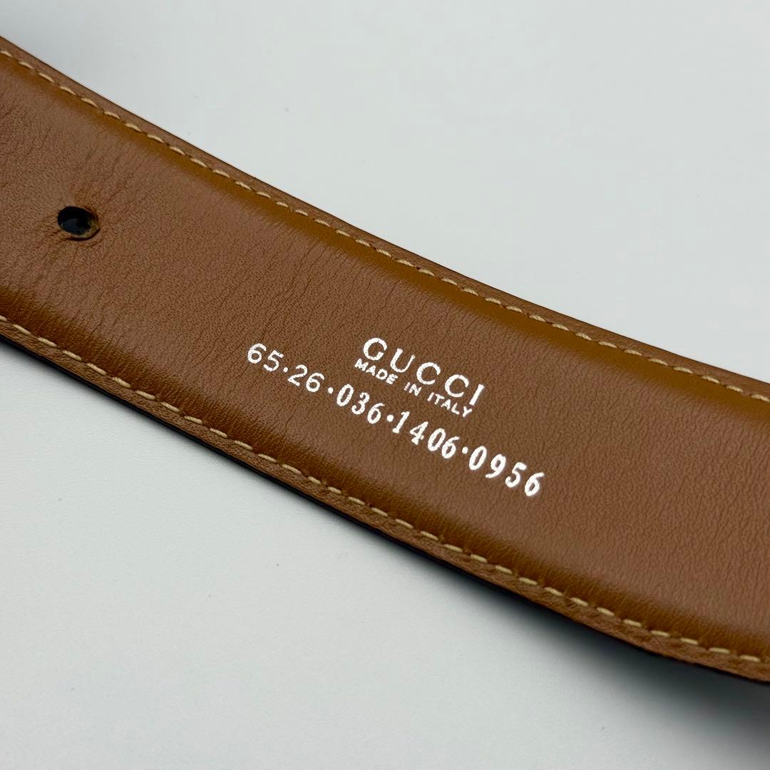 ✨美品✨GUCCI ベルト Gバックル シルバー金具 純正ベルト レザー