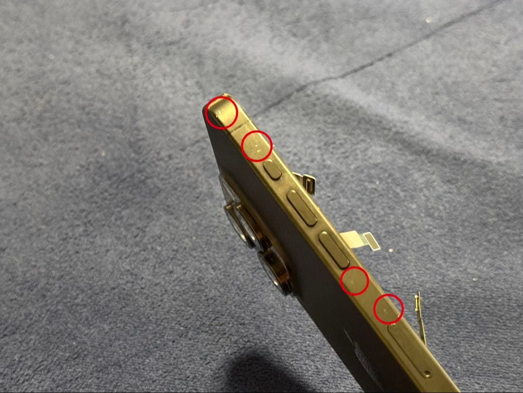 iPhone15ProMax ブラックチタニウム 純正フレーム 背面ガラス