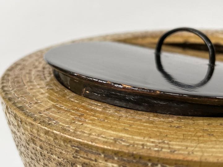 骨董　古美術　権兵衛焼　水指　御立山権兵衛作　出雲　楽山　島根　塗蓋