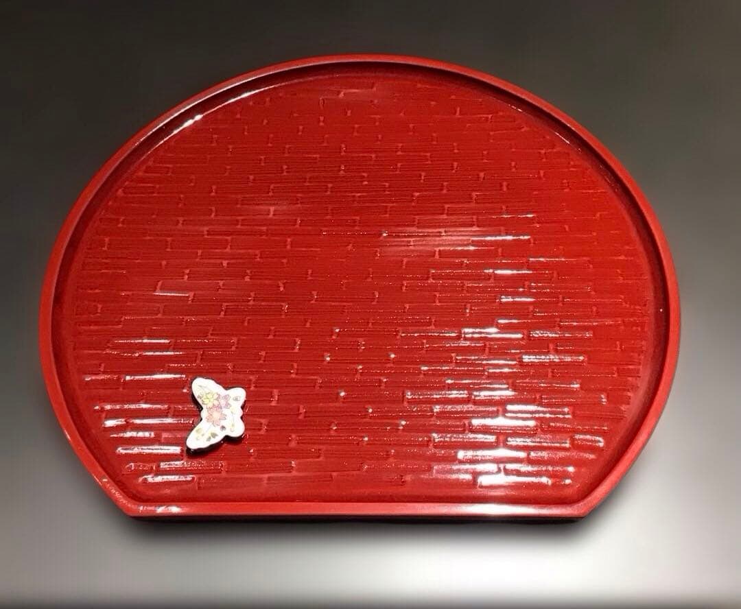 半月膳　天然木4枚セット