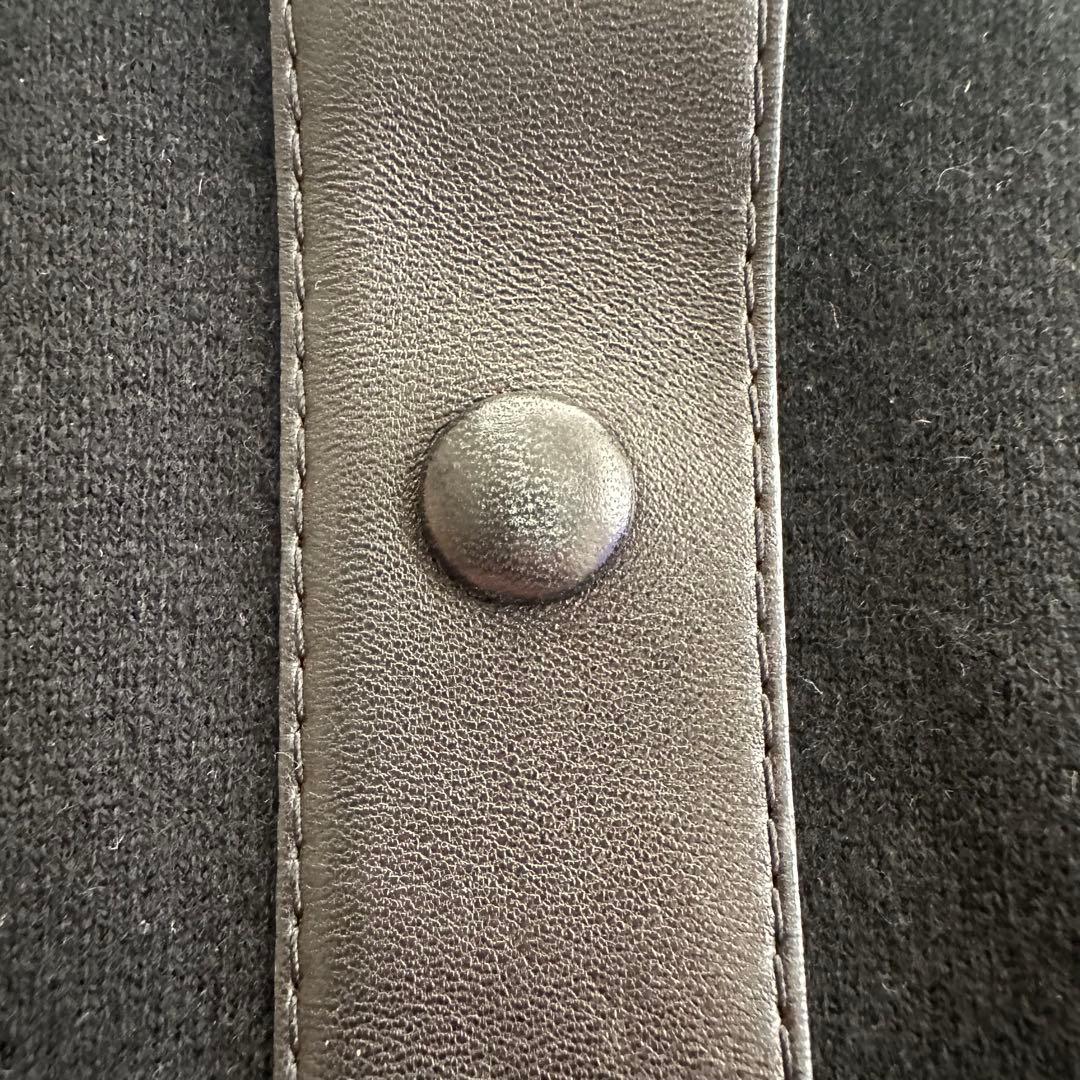 美品　現行　サルヴァトーレフェラガモ　ラムレザー　コート　ガンチーニ　シルク混