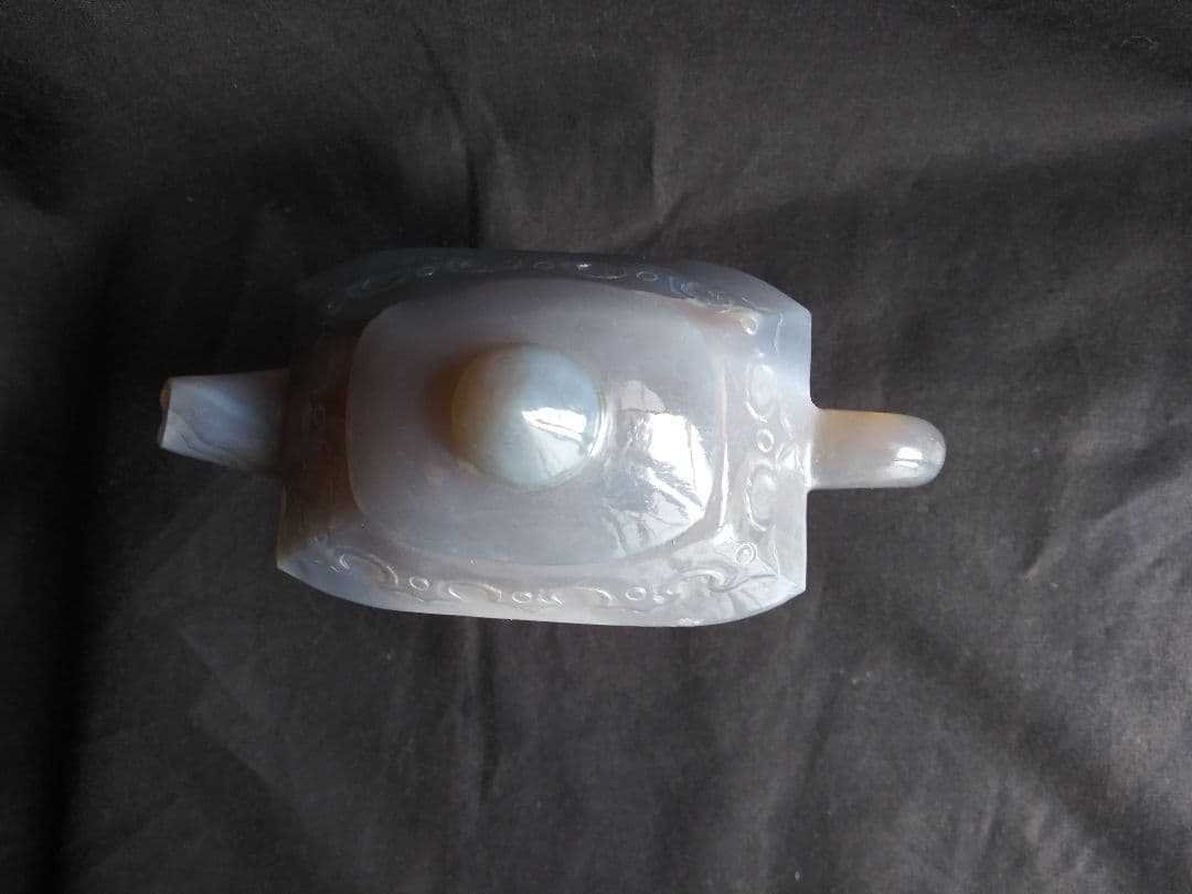 水胆壺　メノウ製　中国工芸品　置物　NO.639