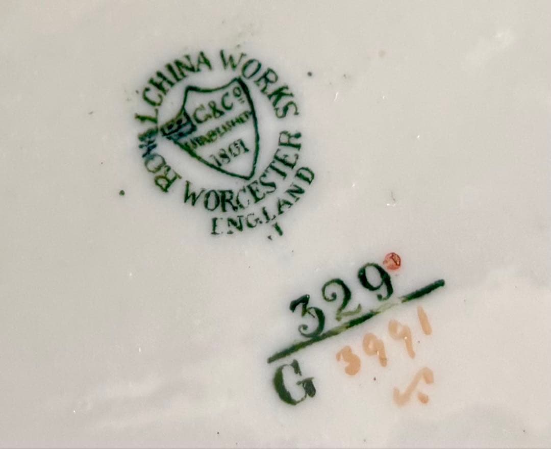 ロイヤルウースター　グレンジャーウースターブラッシュアイボリー　オーバルプレート