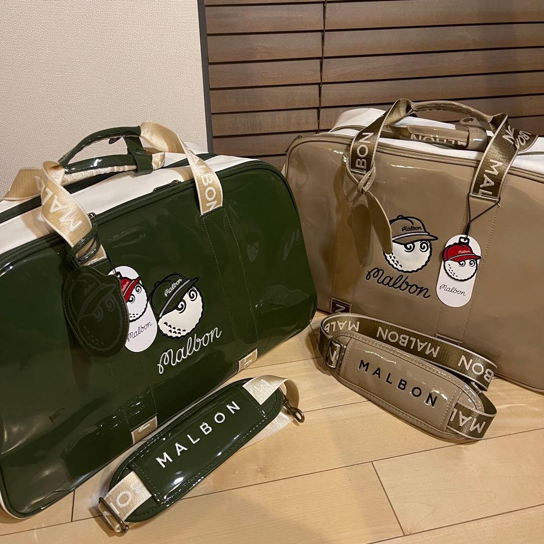 MALBON GOLF マルボンゴルフ ボストンバッグ ゴルフバッグ エナメル緑