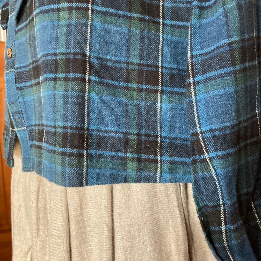 45R フォーティーファイブアール　フリル　ブラウス　チェック柄 サイズ2